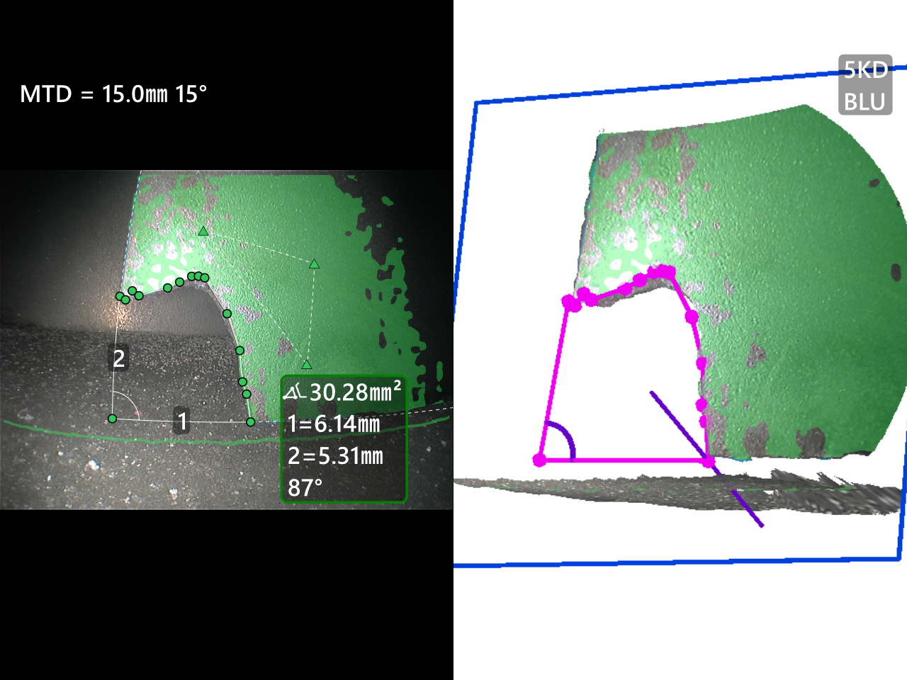 韋林Everest MViQ+工業(yè)視頻內(nèi)窺鏡精準(zhǔn)測量效果圖